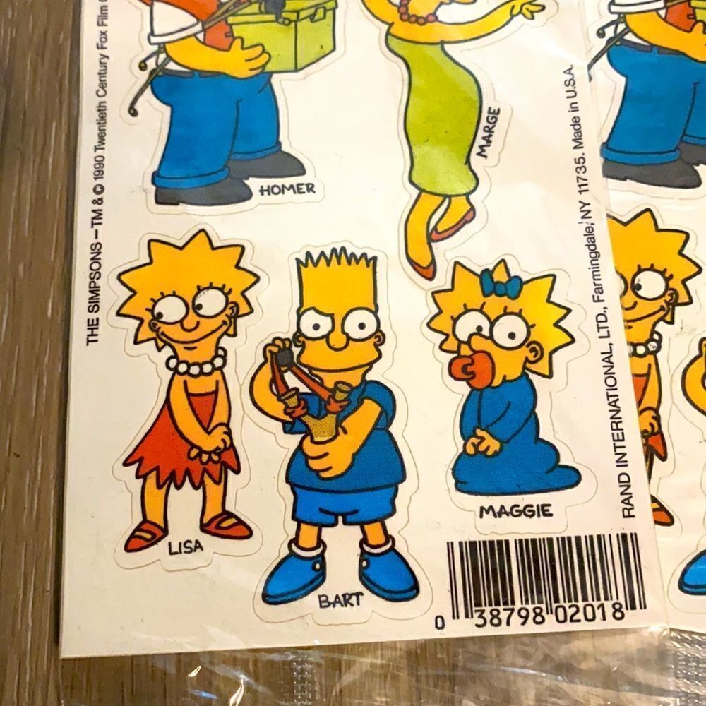 The simpsons vintage stickers Nostalgia 90s USA real vintage cartoon stickers - Picture 2 of 5
